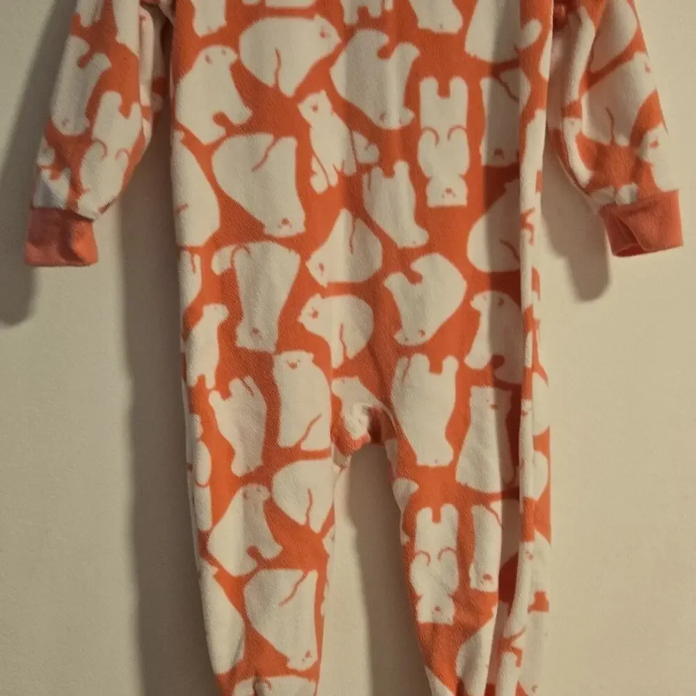 Carters Bundle Unicorn/Polar Bear/Apple Fleece‎ Footed Pj's 24m